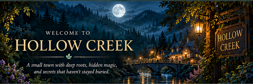 Hollow Creek beneath the moon